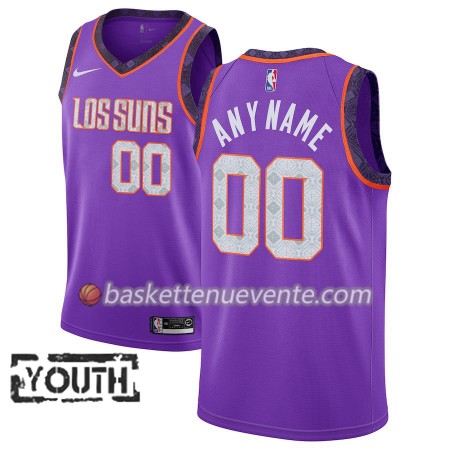 Maillot Basket Phoenix Suns Personnalisé 2018-19 Nike City Edition Pourpre Swingman - Enfant